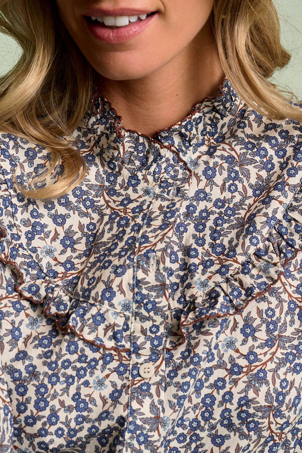 Polín Et Moi Camisa bordada Antibes Azul