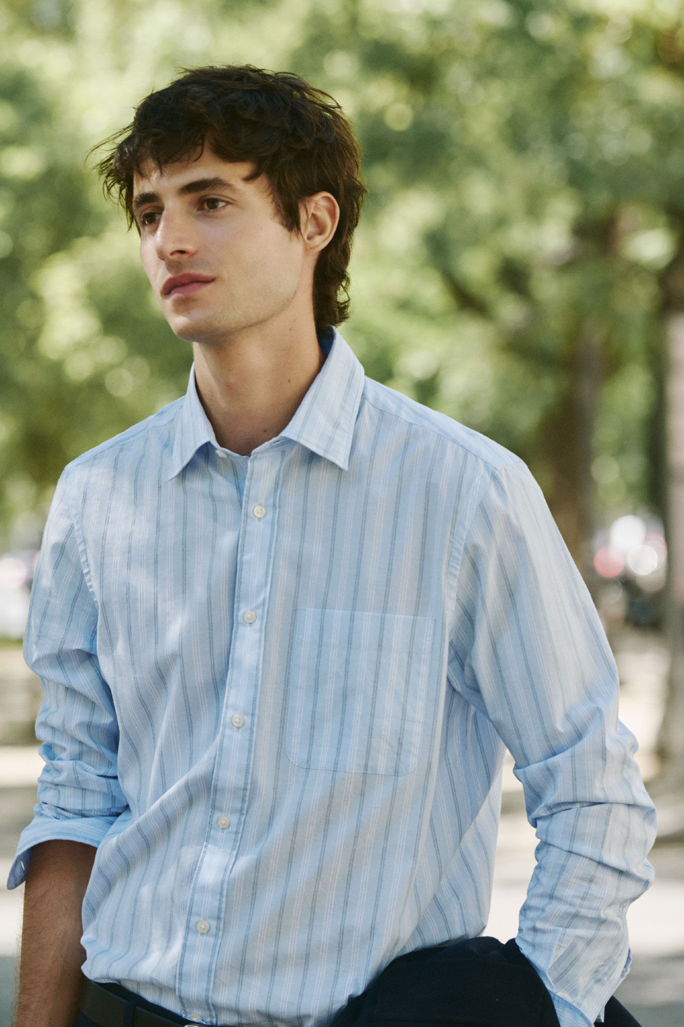 Cortefiel Striped poplin shirt