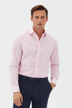 Cortefiel Plain slim fit superstretch shirt Pink