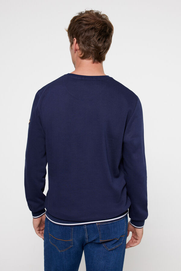Privata Navy "brushed terry fleece" sweatshirt Blue