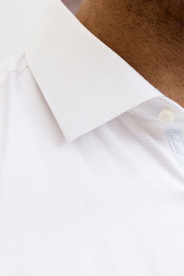 Jack & Jones Camisa dobby slim fit Branco