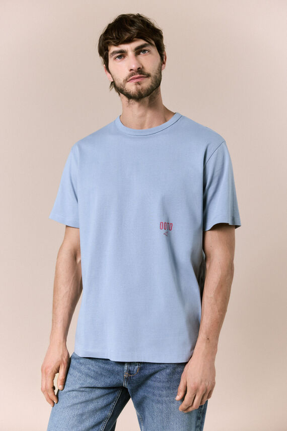 Camiseta lavada con logo