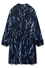 Vero Moda Curve Vestido curto plus size de manga manga Azul