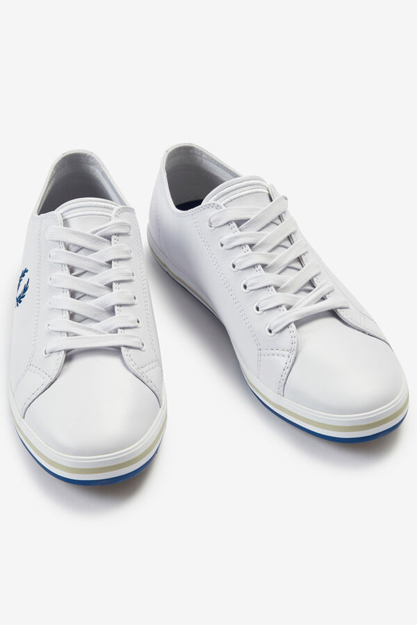 Cortefiel Kingston leather trainer White