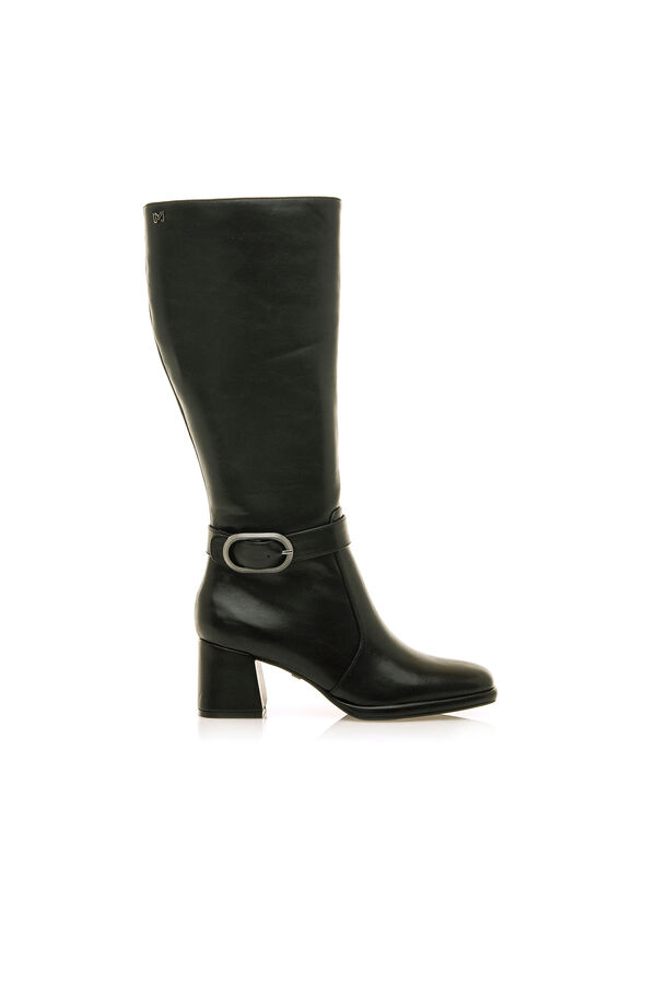 Cortefiel Heeled boot Black