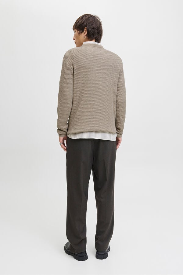 Jack & Jones Camisola básica com gola redonda Cinzento