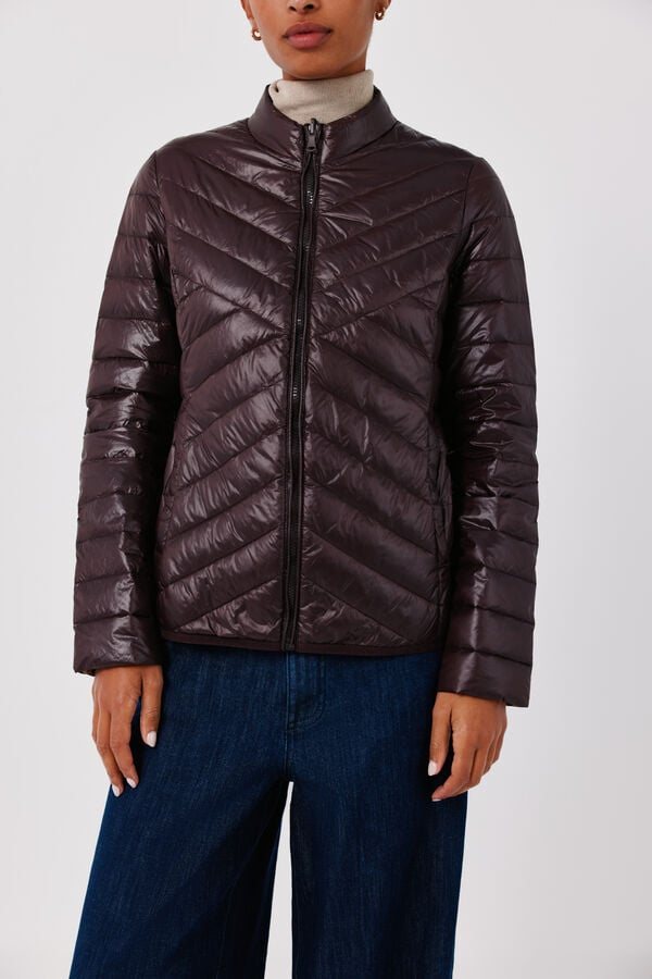 Cortefiel Reversible down puffer jacket Dark brown