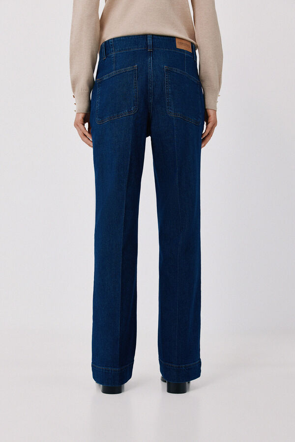 Cortefiel Straight formal jeans Blue