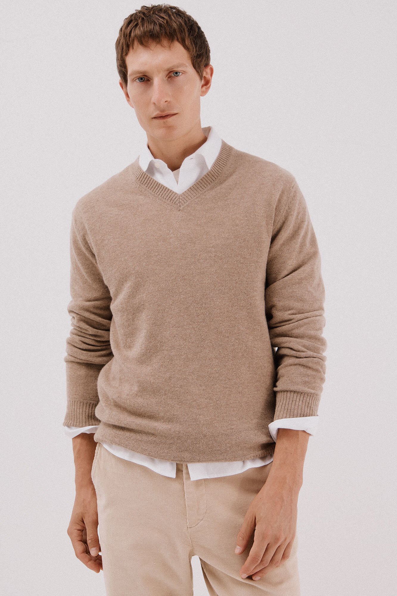 Cortefiel Lambswool V neck sweater