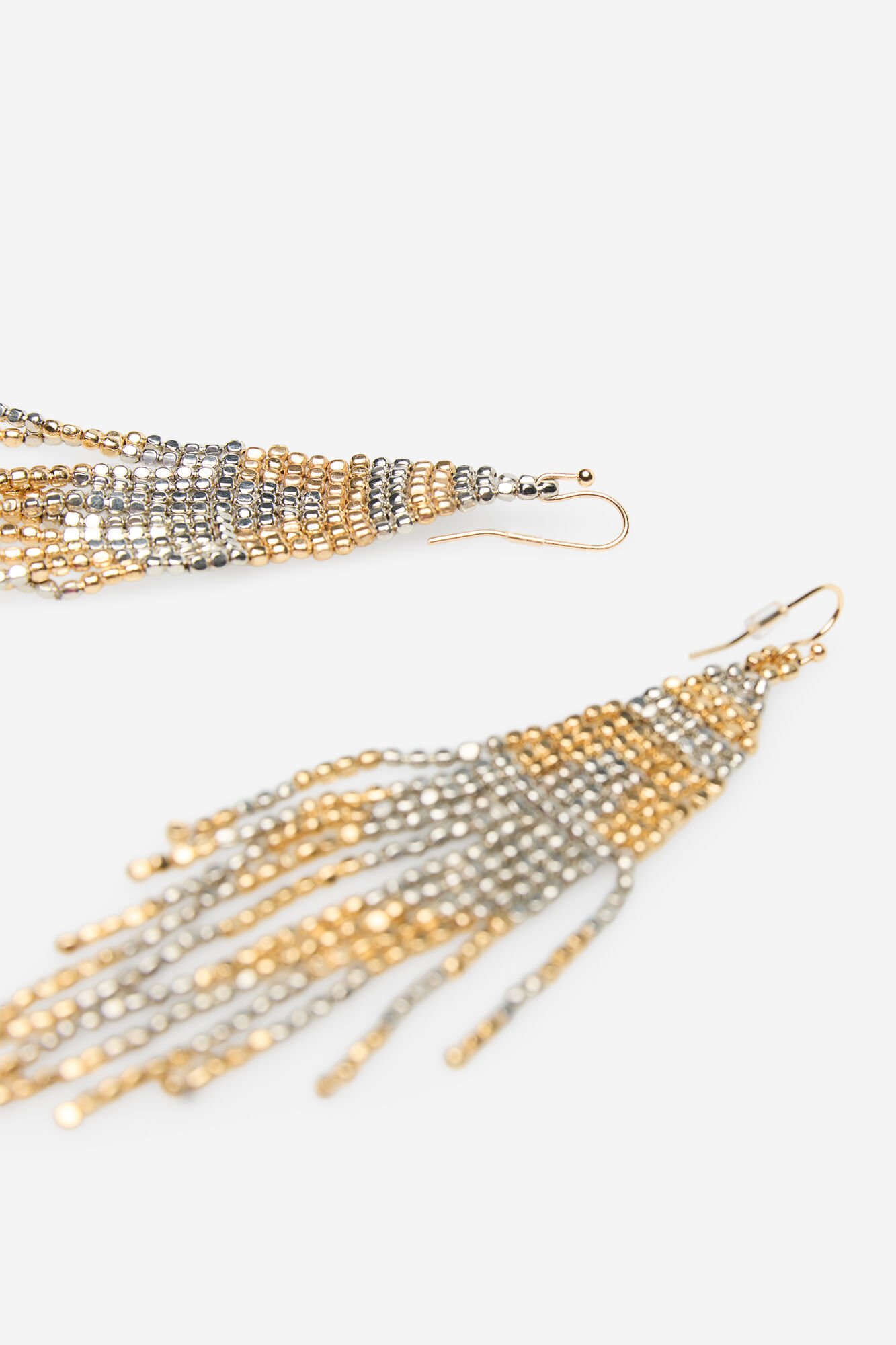 Cortefiel Two-tone beaded earrings