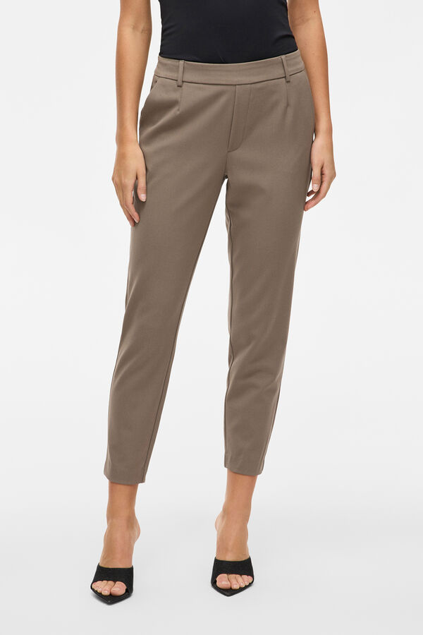 Vila Tapered trousers Brown