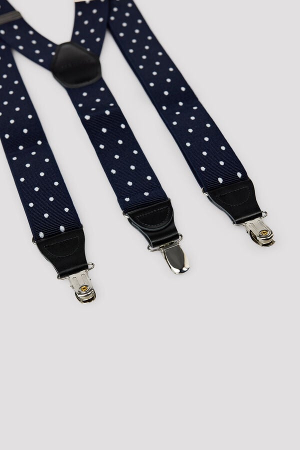 Cortefiel Polka-dot elastic strap Navy