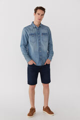 Cortefiel Slim 412 denim™ shorts Blue
