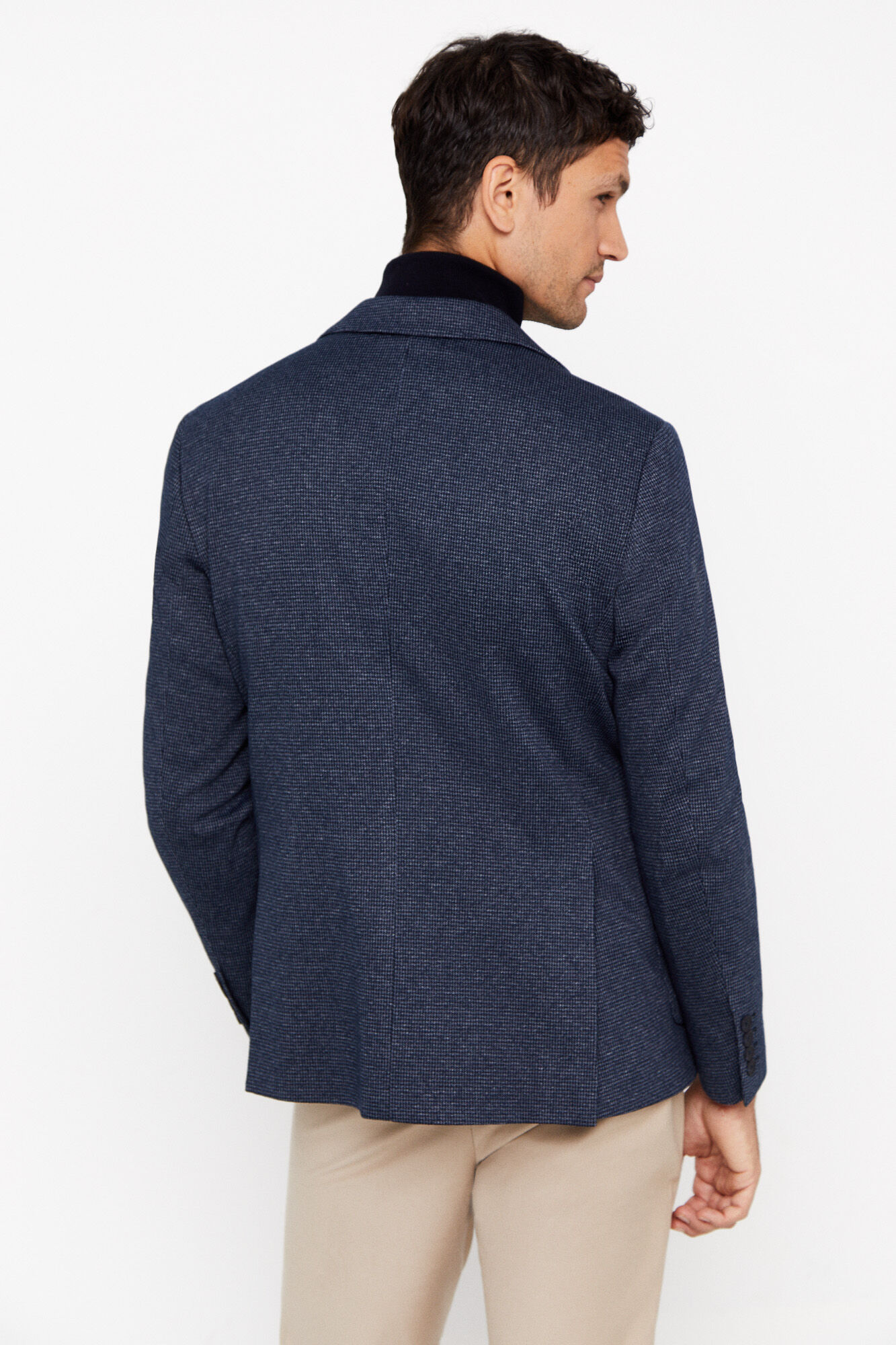 Mens navy jersey blazer hot sale