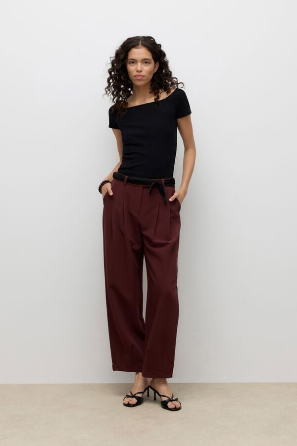 Vero Moda Top manga curta decote barco Preto