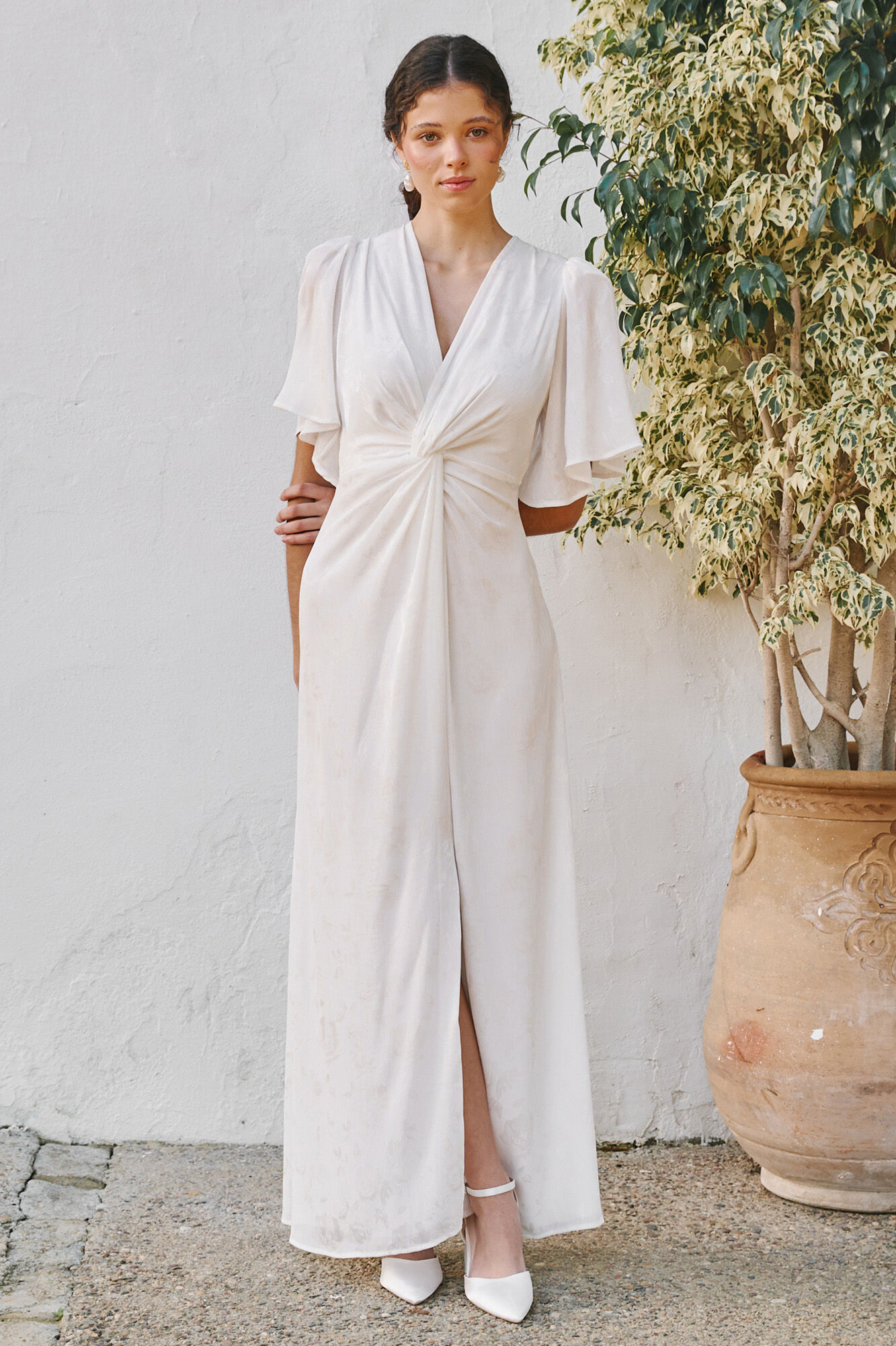 Vestido shop blanco cortefiel