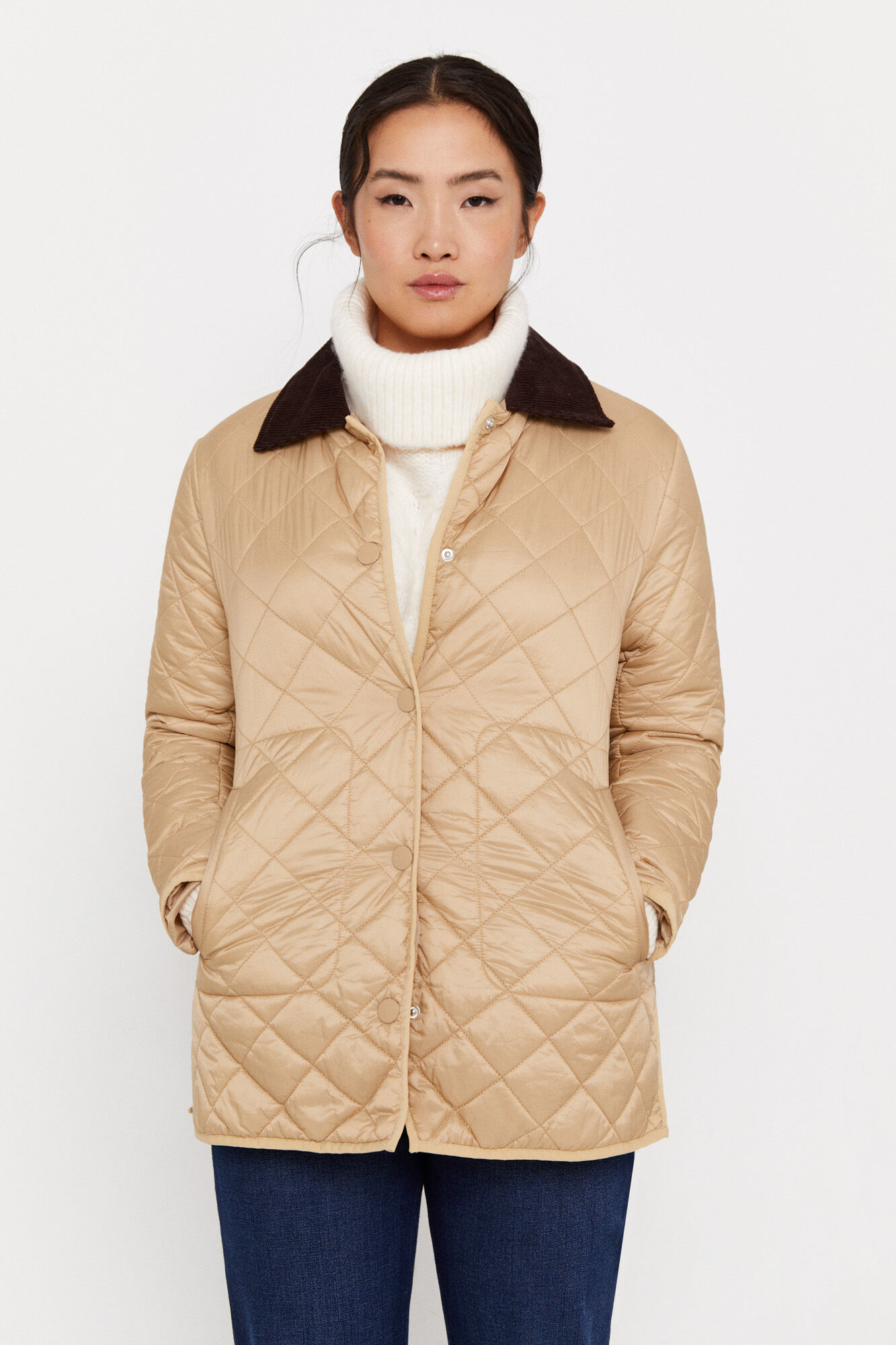 Beige anorak jacket women's hotsell