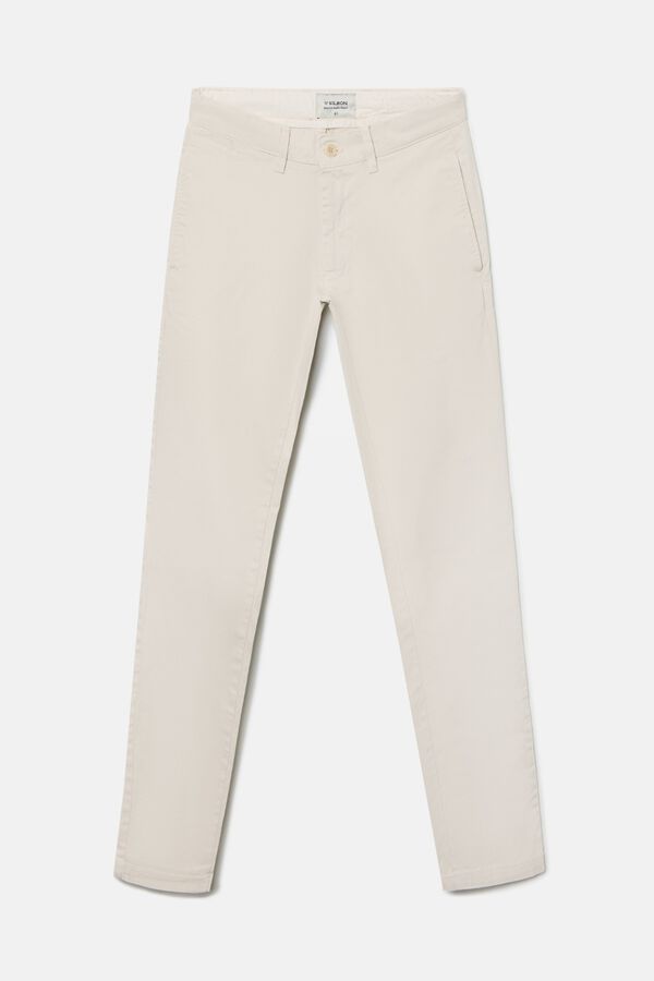 Silbon Cal&ccedil;as esportivas cal&ccedil;as chino Ecru