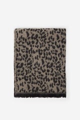 Cortefiel Animal print scarf Printed white