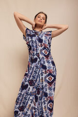 Slowlove Vestido estampado com ombreiras Multicolorido