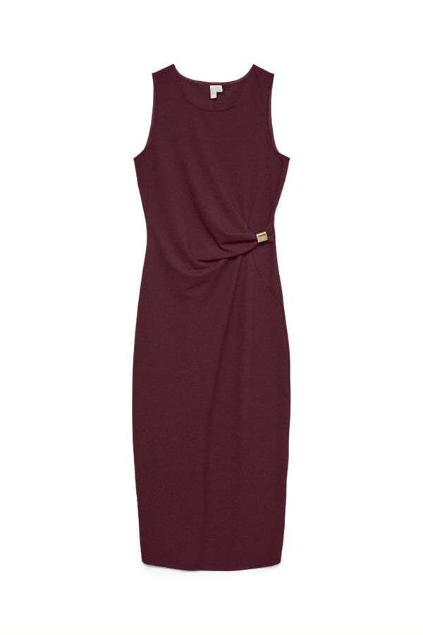 Vero Moda Vestido midi com detalhe de fivela  Roxo