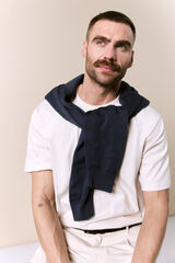 OOTO Washed short sleeve T-shirt Beige