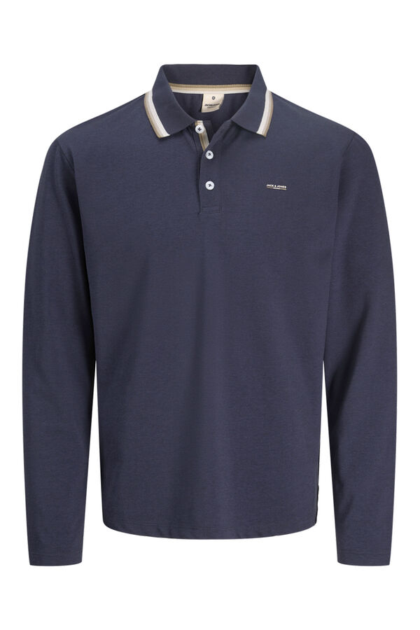 Jack & Jones Polo clássica de manga comprida Azul