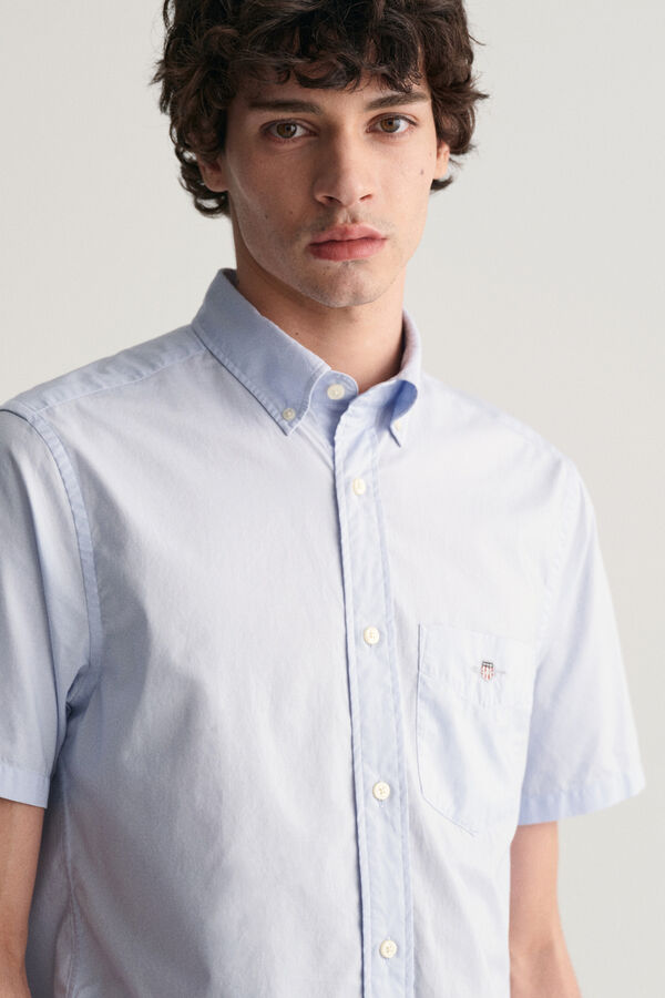 Gant Camisa clássica de manga manga curta  Azul