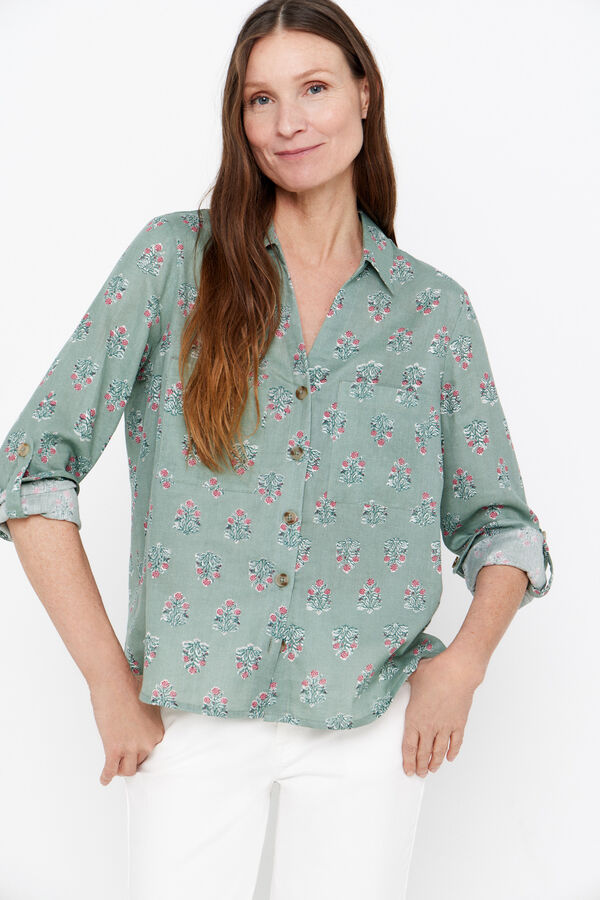 Cortefiel Camisa algodón sostenible Multicolor