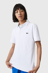 Cortefiel Polo shirt with stitched crocodile embroidery White