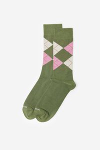 Cortefiel Diamond motif socks Dark grey