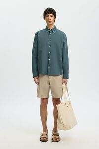 Selected Camisa manga larga lino