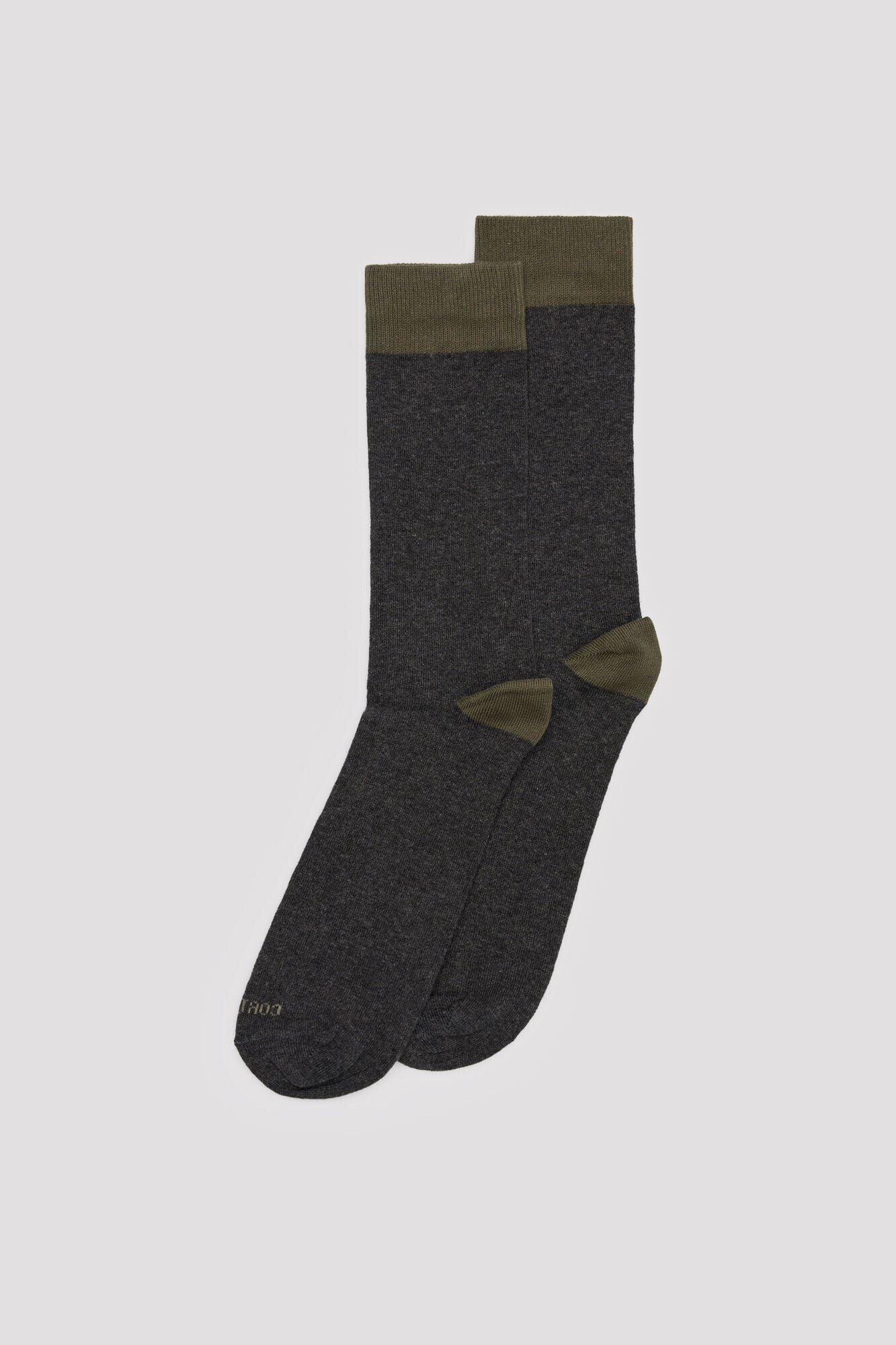 Cortefiel Plain contrast toe sock