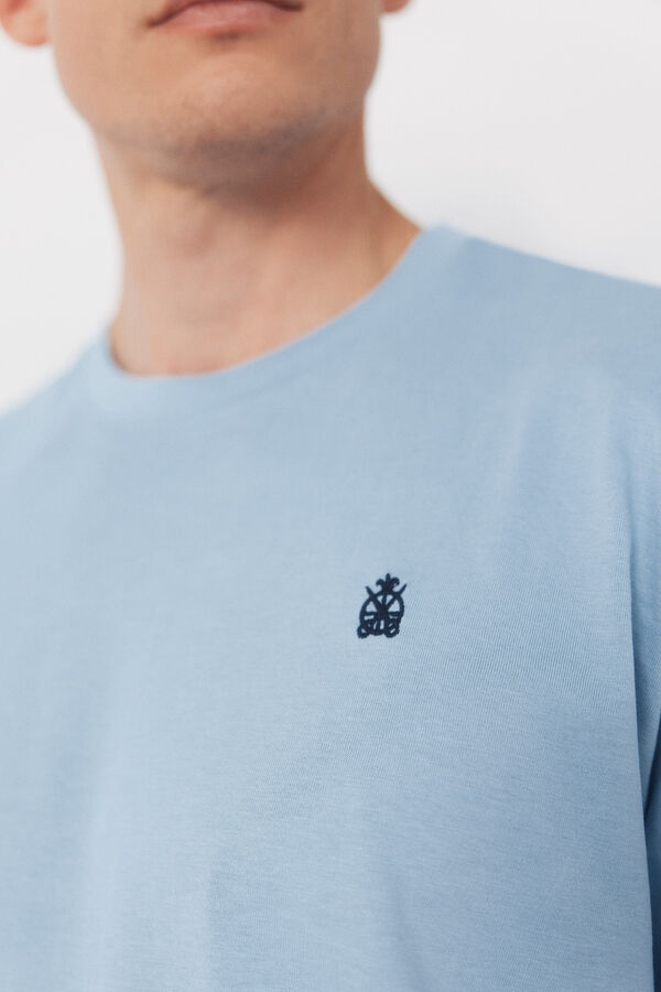 Cortefiel Camisola básica com bolso Azul