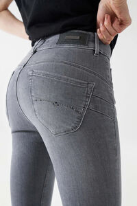 Cortefiel Secret push-in skinny jeans with sparkles Grey