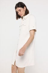 Vero Moda Vestido manga curta denim manga curta Branco