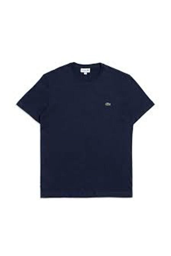 Cortefiel T-shirt de algodão com gola redonda Lacoste para homem Azul