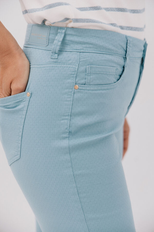 Cortefiel Sensational Slim Jacquard Jeans Blue