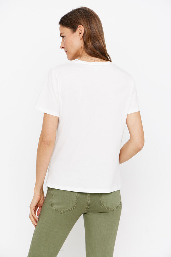 Cortefiel Printed T-shirt White