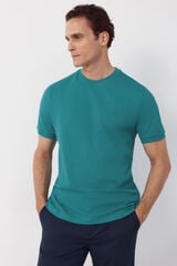 Cortefiel Piqu&eacute; basic T-shirt Green
