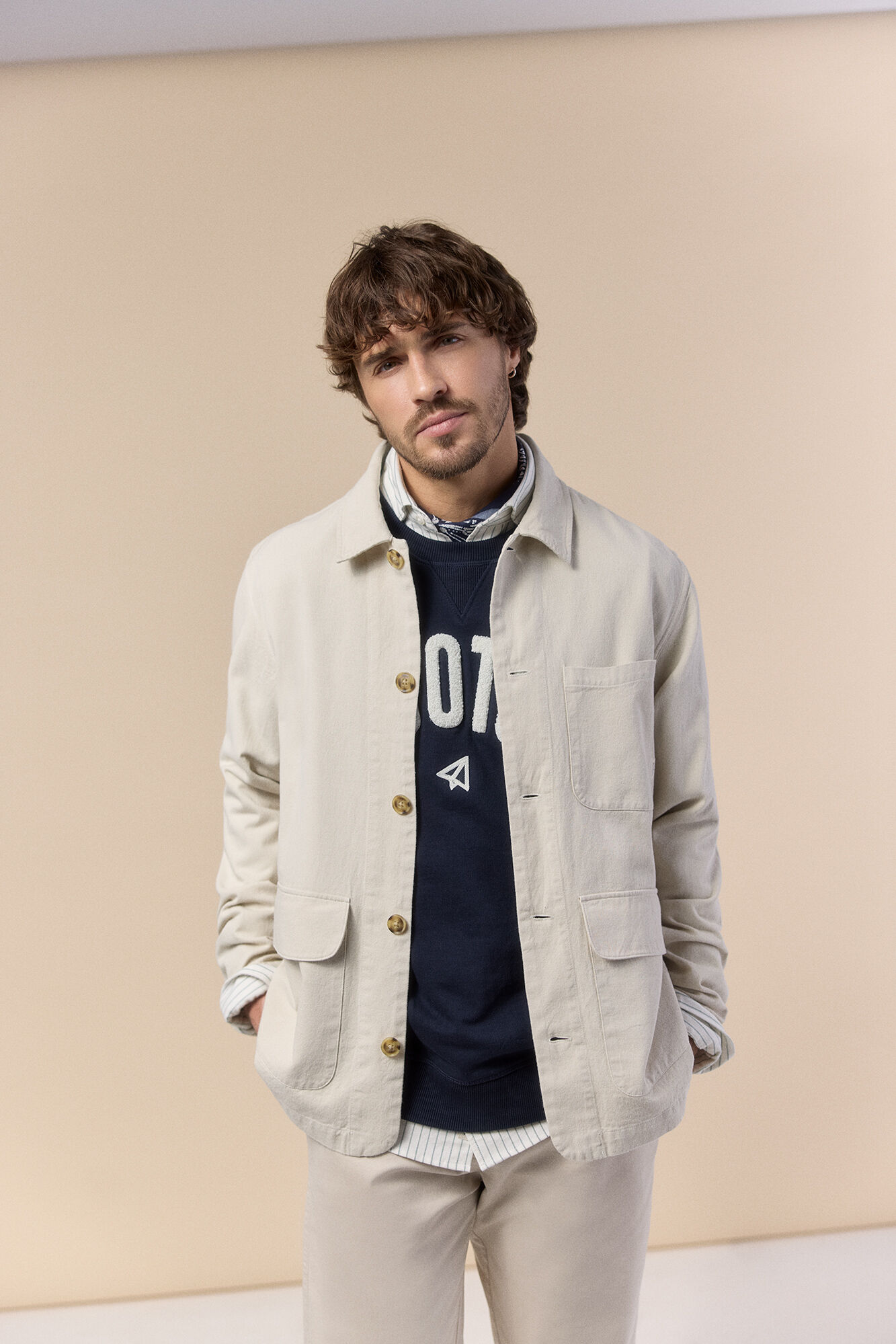 OOTO Sobrecamisa algod&oacute;n lino