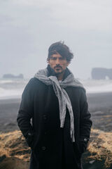 OOTO Sobretudo cruzado de lã Cinzento