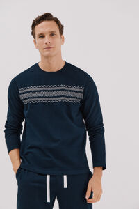 Cortefiel Fleece jersey-knit pyjamas set