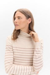 Cortefiel Two-tone striped jumper Beige