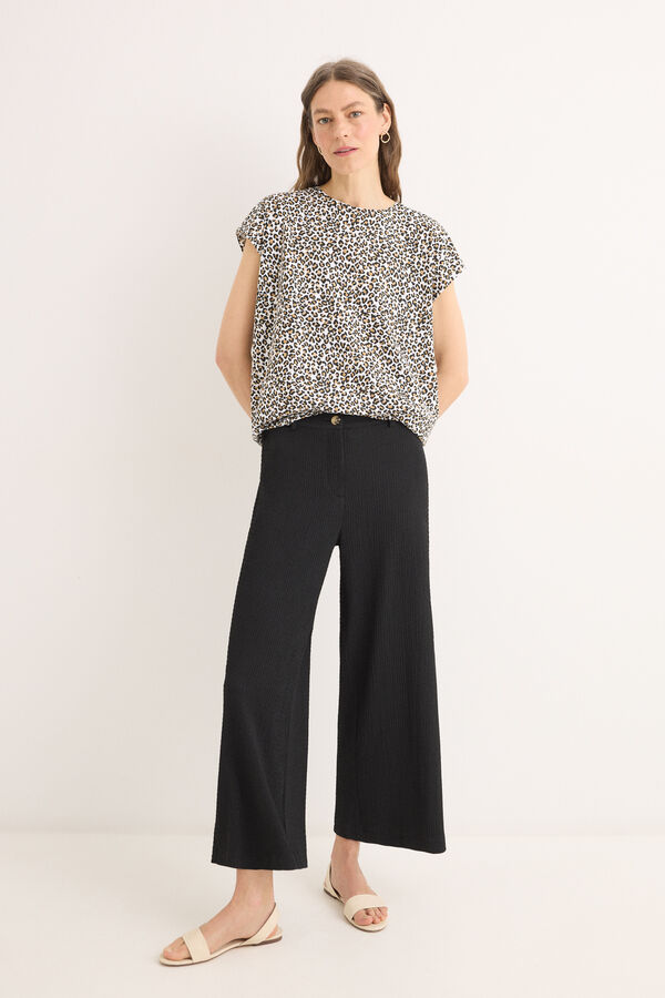 Cortefiel Basic t-shirt with buttons Multicolour