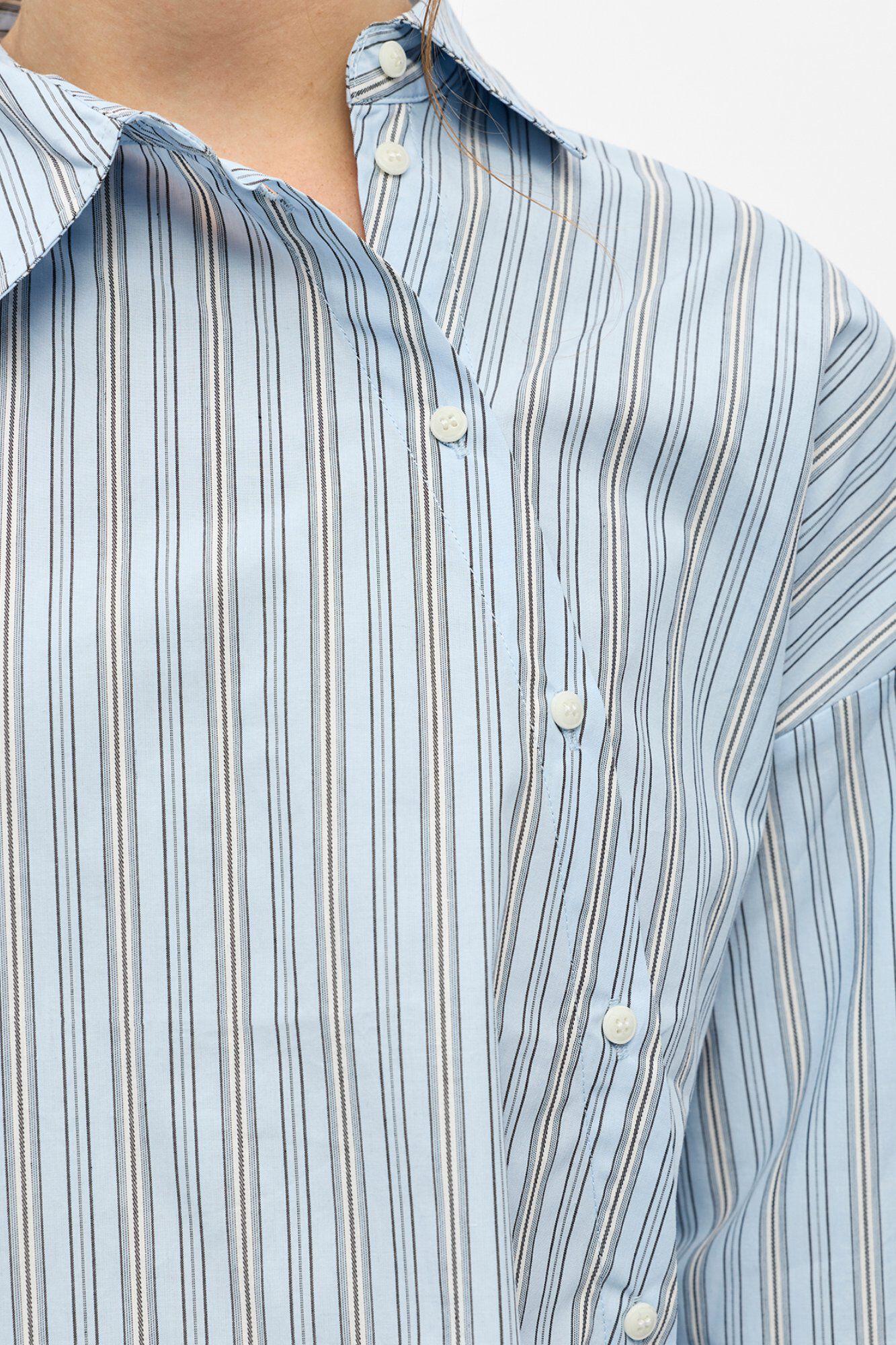 Object Camisa assim&eacute;trica &agrave;s riscas