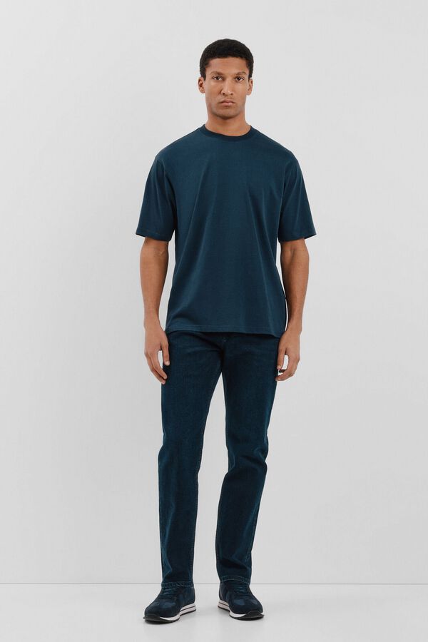 Cortefiel Basic T-shirt Navy