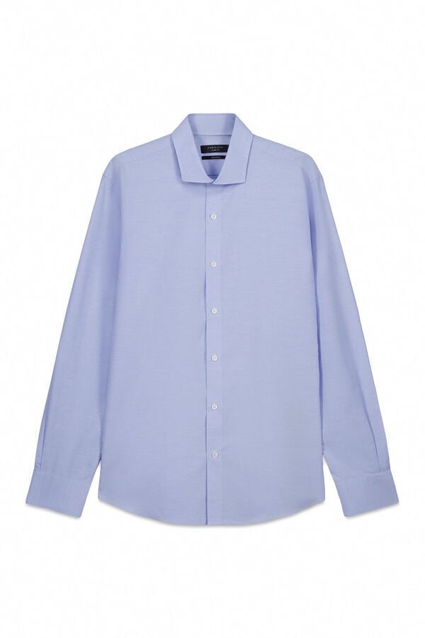 Cortefiel Camisa vestir otom&aacute;n slim fit f&aacute;cil plancha Azul