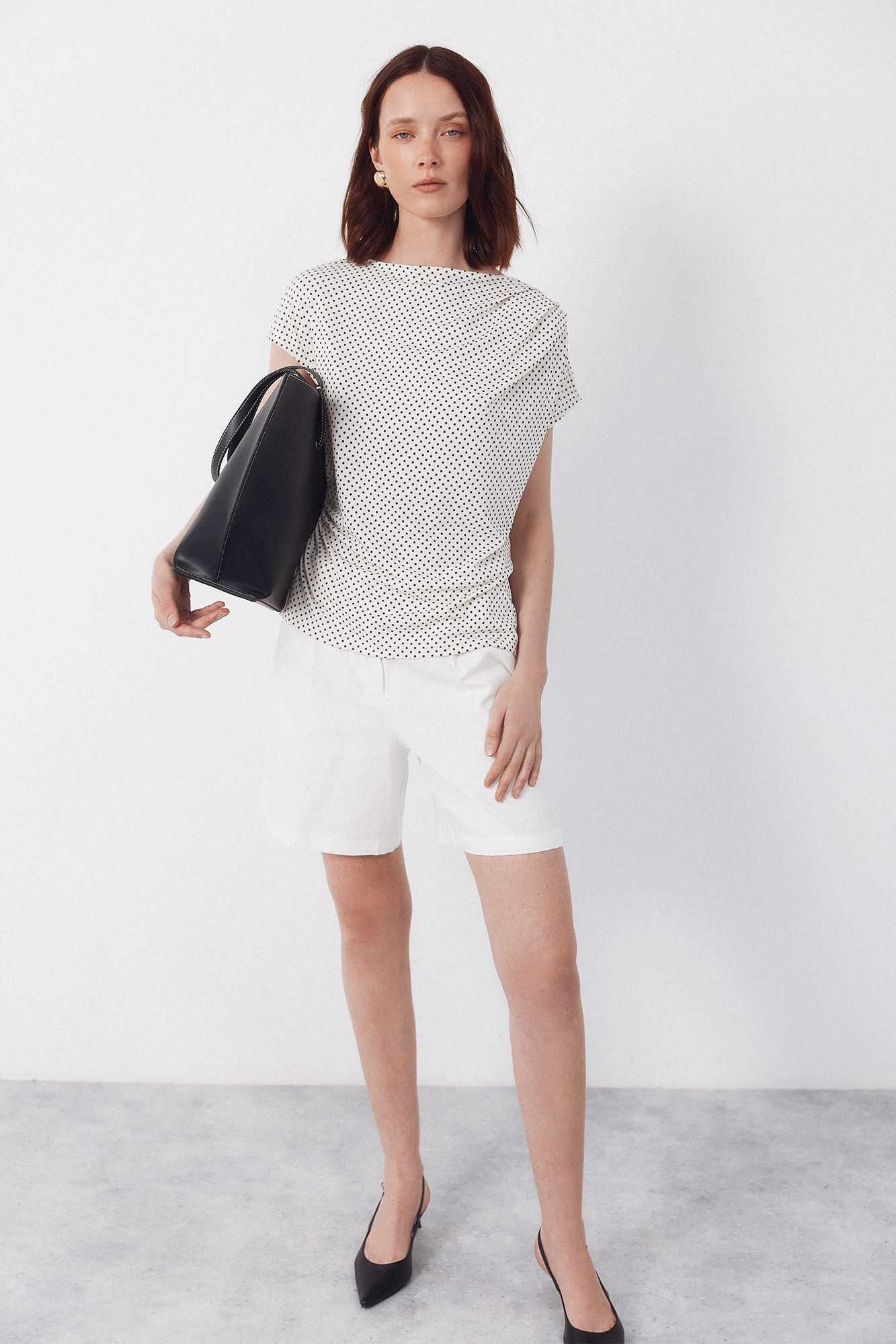 Cortefiel Pleated short sleeve top