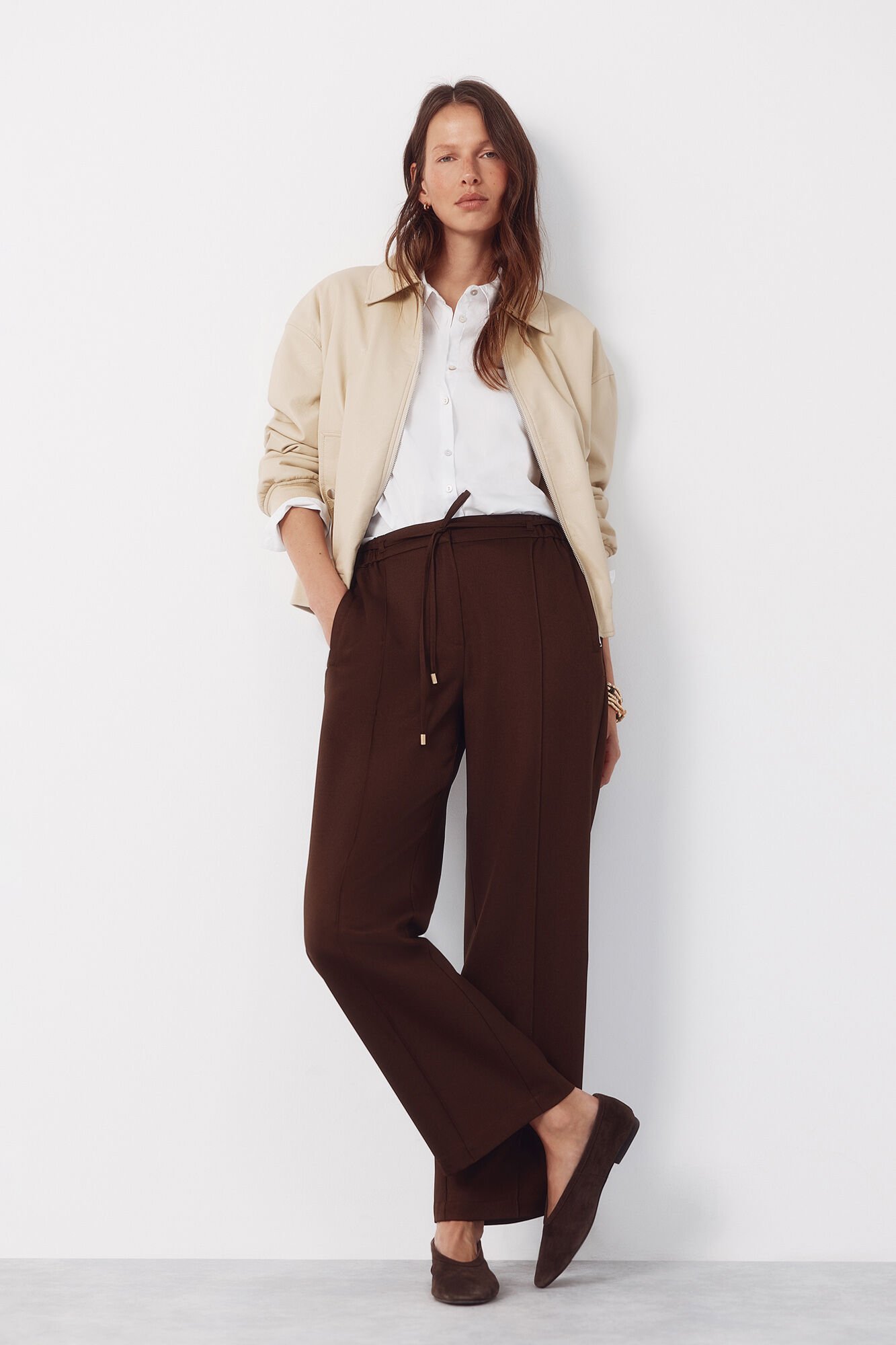 Cortefiel Dress pants with belt